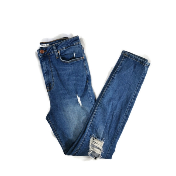 Forever 21 Denim - Forever 21 Distressed Skinny Jeans 28